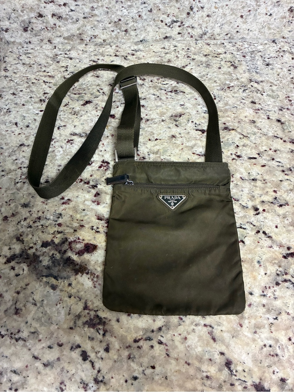 Prada Olive Nylon vintage Crossbody Pouch